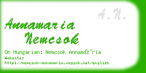 annamaria nemcsok business card